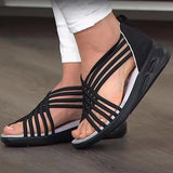 Julyshy  Sandalias Mujer 2022 Trendy Plus Size Wedges Sandals Women Hollow Breathable Braided Fish Sports Sandals Roman Women Sandales