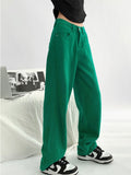 Julyshy Green Baggy Jeans Y2K Aesthetic Women Oversize Korean Fashion Streetwear Wide Leg Denim Pants Vintage Trousers Pantalone