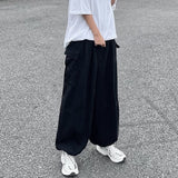 Julyshy Harajuku Streetwear Khaki Cargo Pants Women Oversize Pockets Hip Hop Black Wide Leg Trousers For Female Korean Fashion